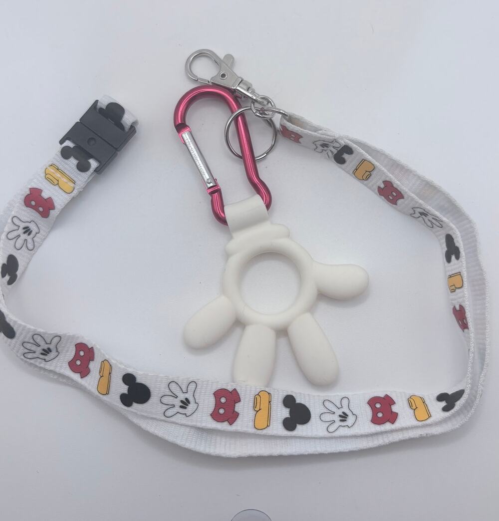 Disney Mickey Mouse Lanyard with White Glove Waterbottle Holder